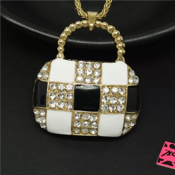 Betsey Johnson Handbag Pendant Chain Necklace - Picture 7 of 8